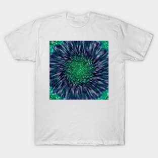 Blue and green circle tie dye T-Shirt